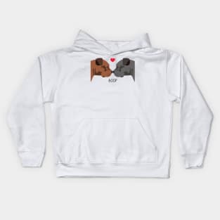 Pitbull Dog Boop I Love You Kids Hoodie